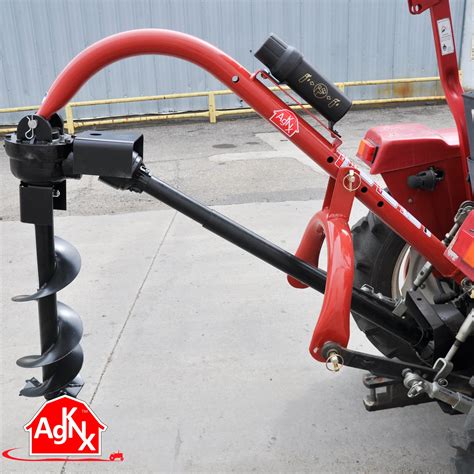 pole hole digger sub compact tractor|compact tractor post hole borer.